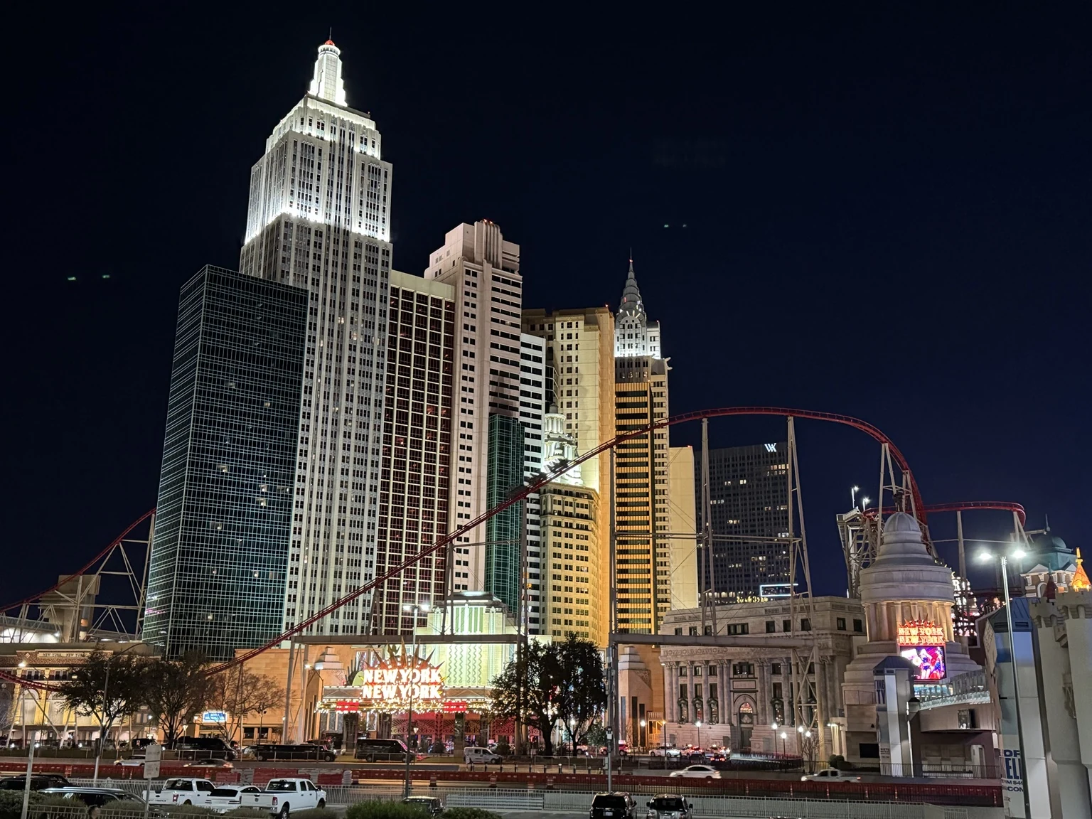 New York-New York Las Vegas bei Nacht
